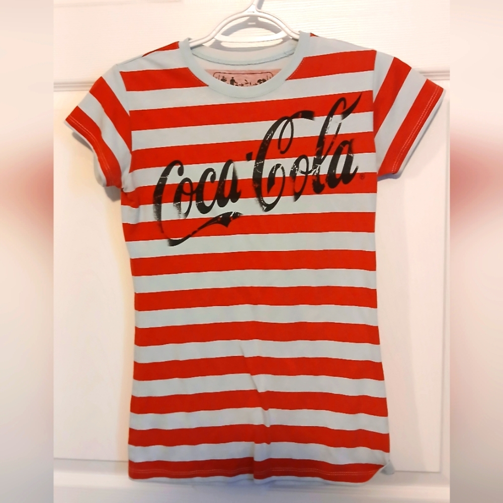 Coca Cola T-Shirt with Red Stripes
